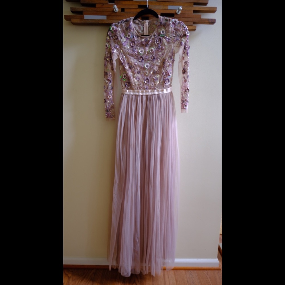 Needle & Thread Tan Maxi Dress Size US 0